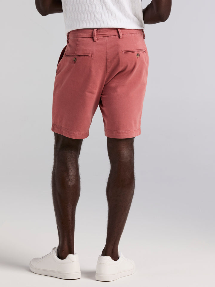 8" Flat Front Garment Dyed Short (Withered Rose) 