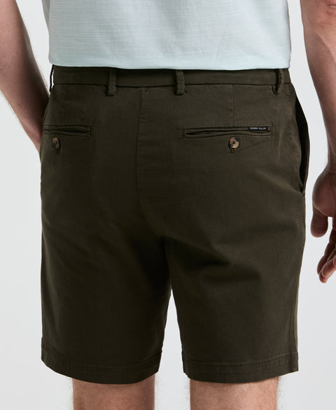 8" Flat Front Garment Dyed Short (Olive) 