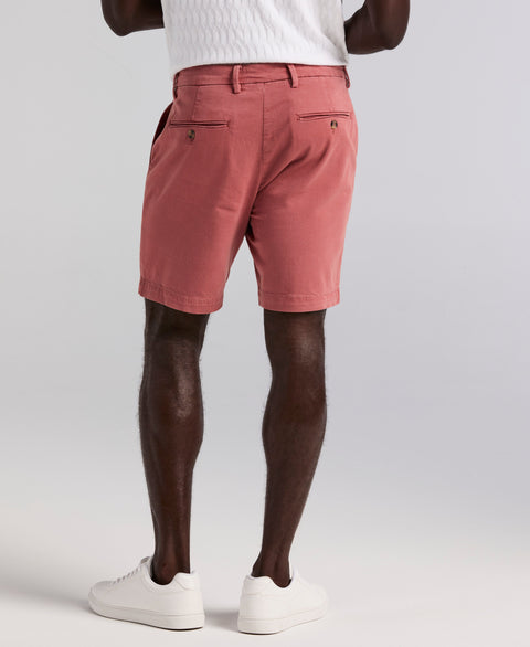 8" Flat Front Garment Dyed Short (Withered Rose) 