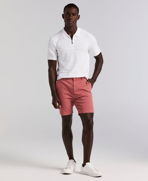8" Flat Front Garment Dyed Short (Withered Rose) 
