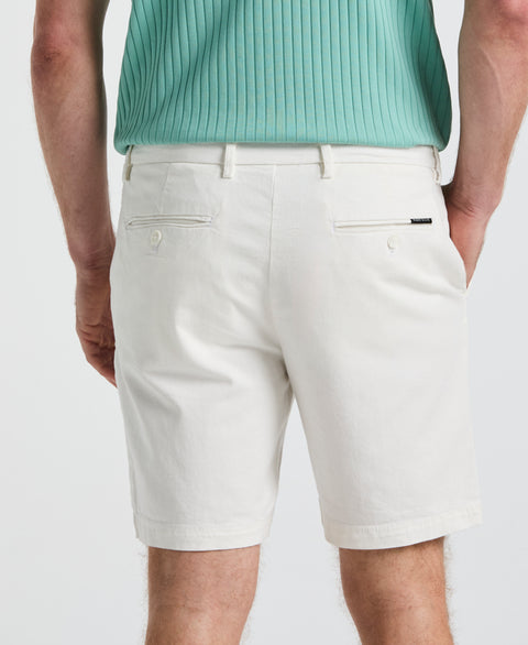 8" Flat Front Garment Dyed Short (Bright White) 