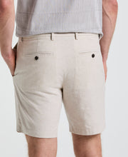 8" Flat Front Linen Cotton Short (Natural Linen) 