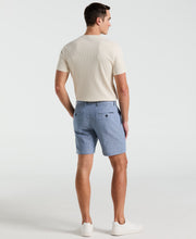 8" Flat Front Linen Cotton Short (Bay Blue) 
