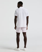8" Flat Front Linen Cotton Short (Barely Pink) 