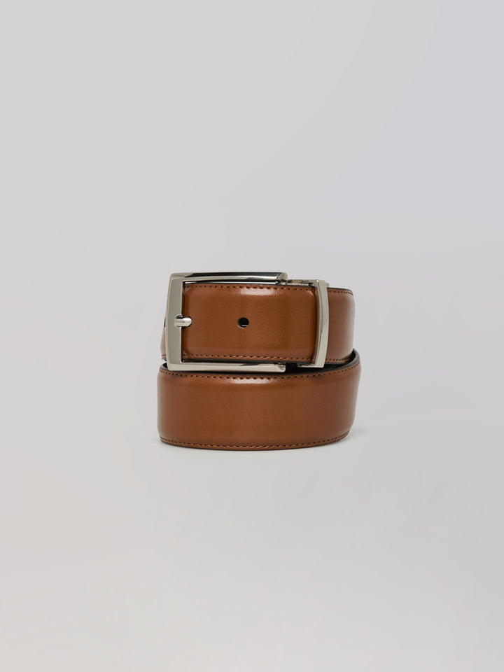 Amigo Tan and Black Reversible Leather Belt (Lugg3) 