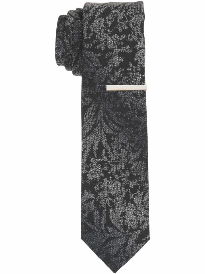 Andrelle Floral Slim Tie (Black) 