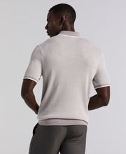 Bi-Color Stitch Zip Polo (Chiseled Stone) 