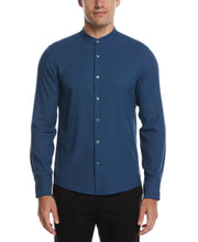 Untucked Total Stretch Big & Tall Banded Collar Shirt (Dark Denim) 