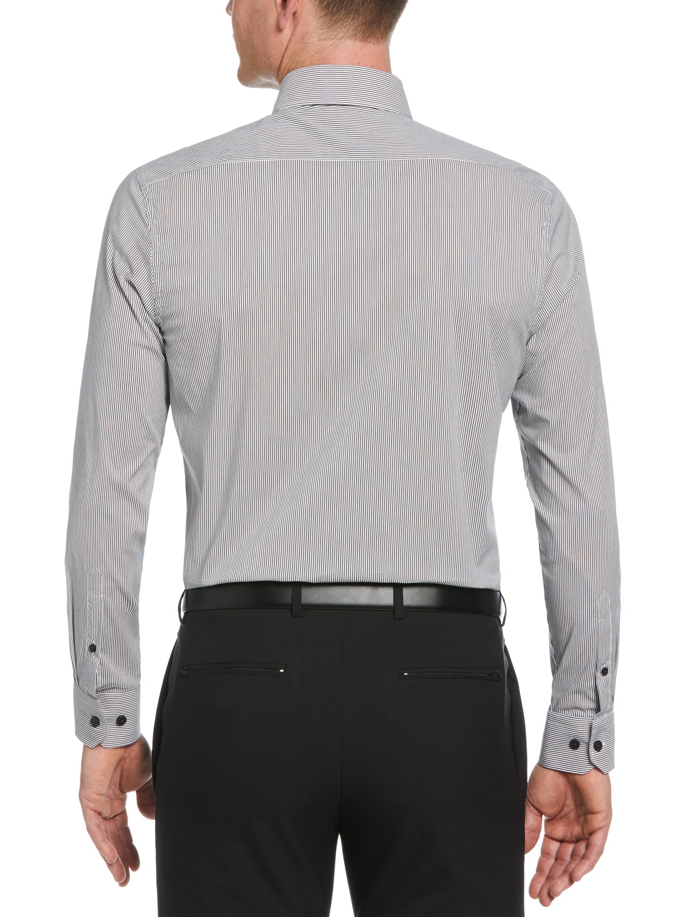 Black Stripe Print Shirt – Perry Ellis