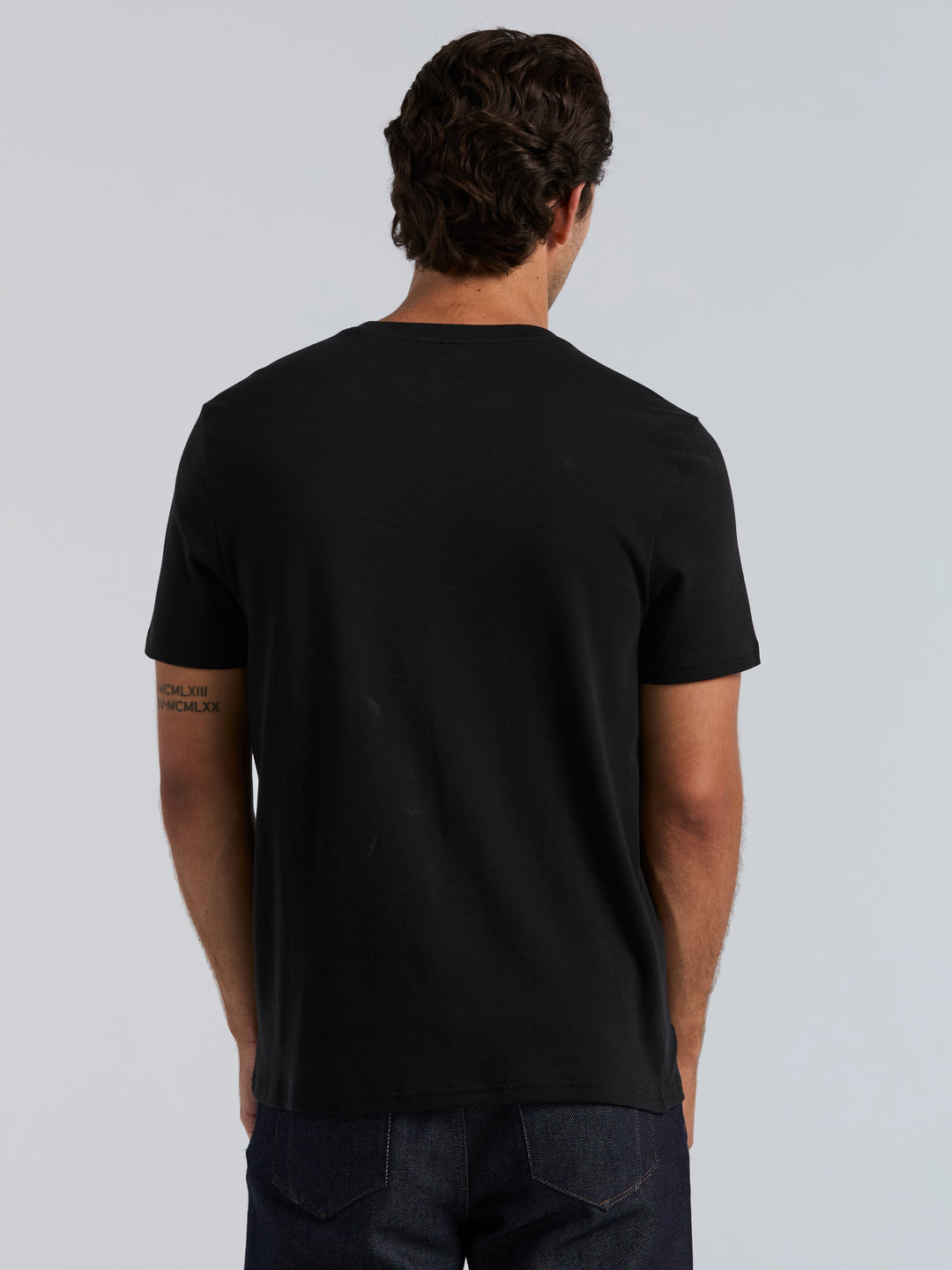 Bold Signature Crew Neck Tee (Dark Sapphire) 