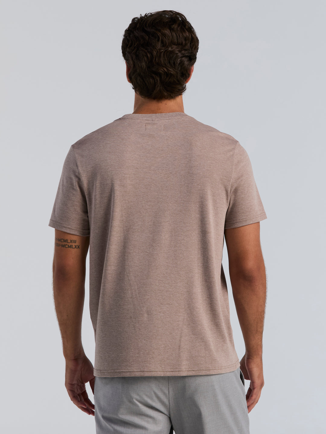 Bold Signature Crew Neck Tee (Vicuna Heather) 