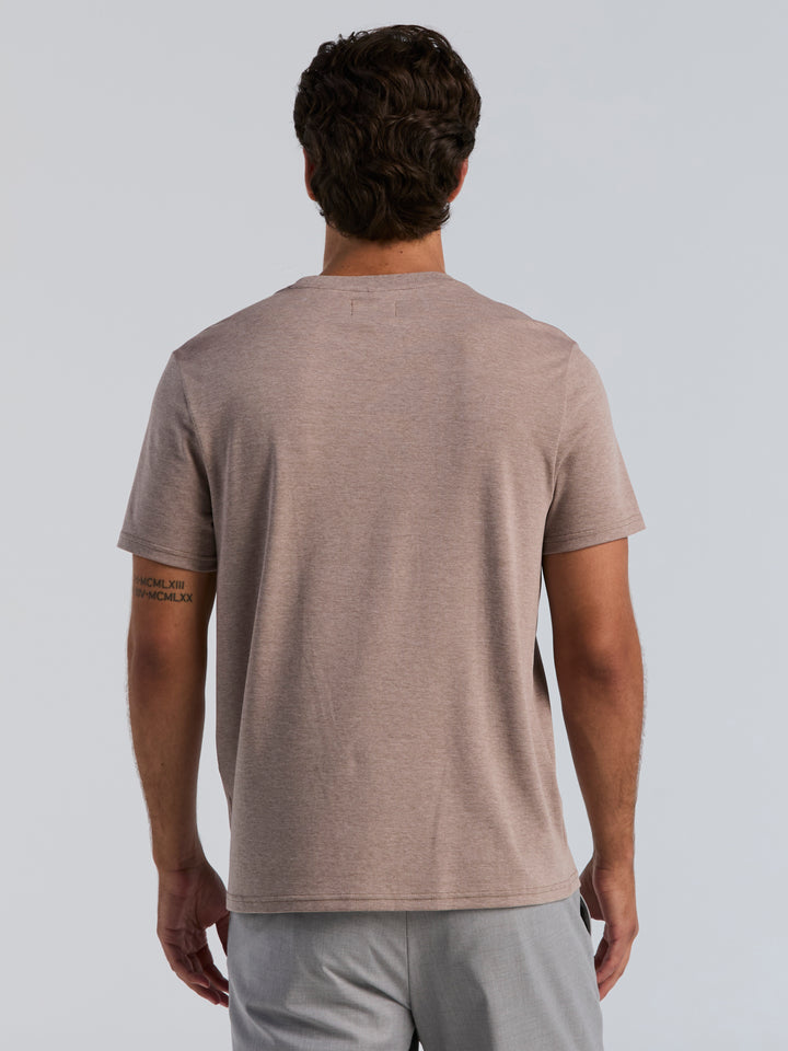 Bold Signature Crew Neck Tee (Vicuna Heather) 