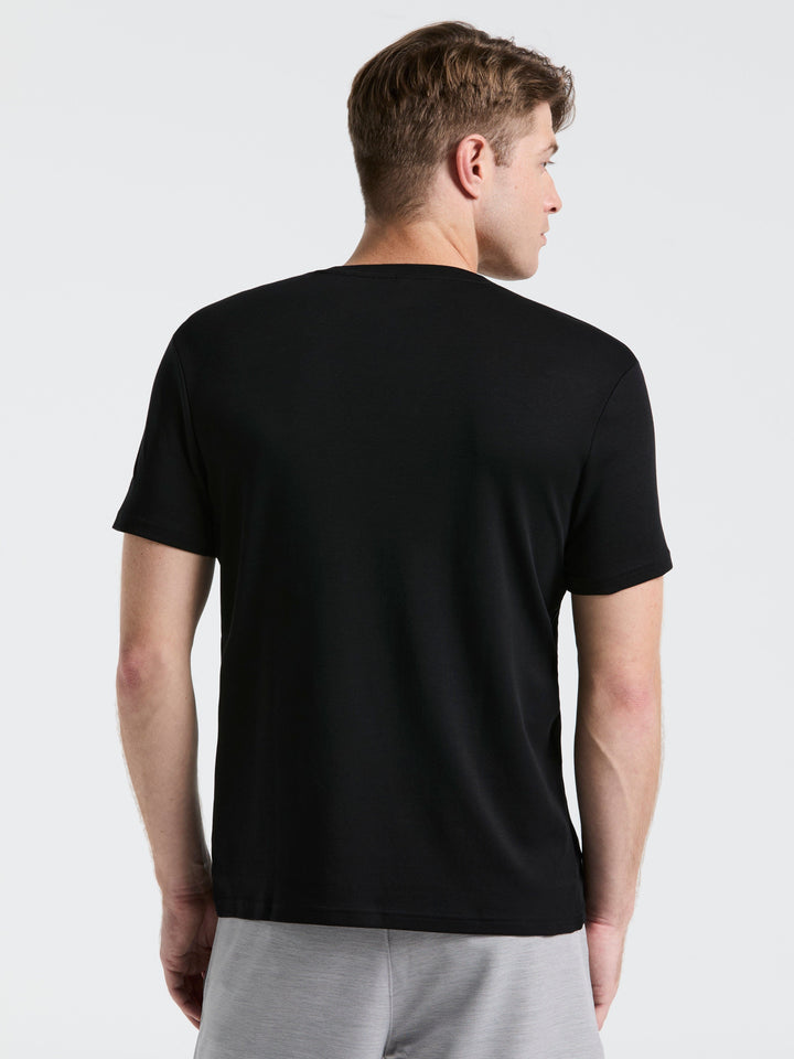 Bold Signature Crew Neck Tee (Black) 