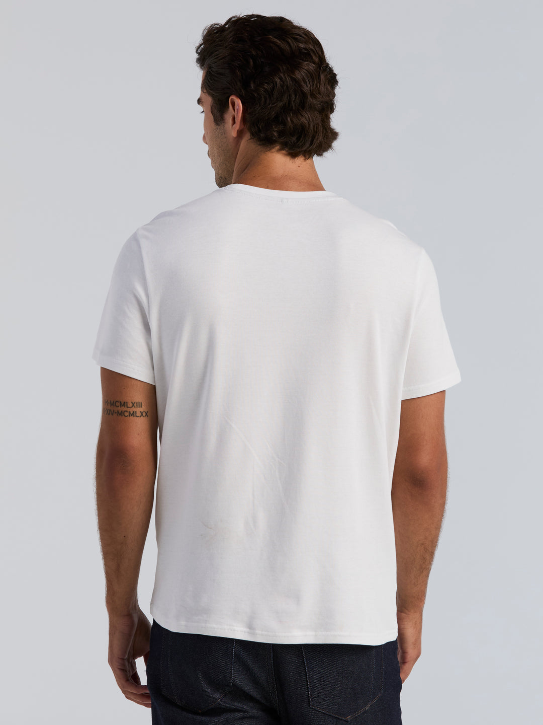 Bold Signature Crew Neck Tee (Bright White) 