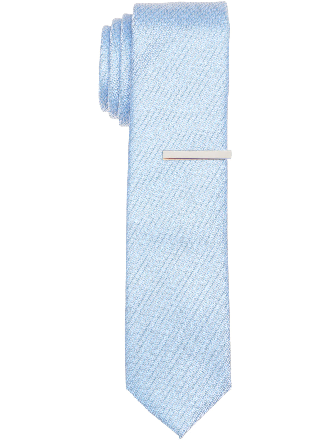 Borrini Solid Slim Tie (Lt Blue) 