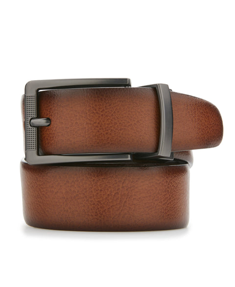 Burnished Brown Leather Belt (Lugg3) 