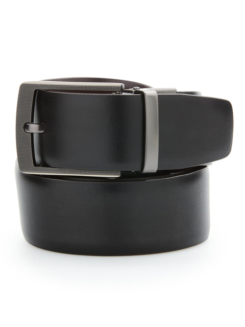 Perry Ellis Men's Cabernet Leather Reversible Belt - Brown