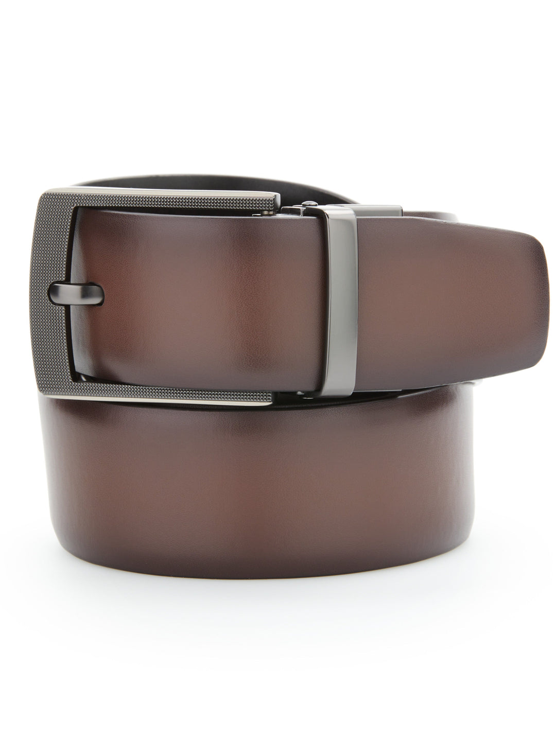 Cabernet Brown Leather Belt with Silver Buckle (Brn30) 