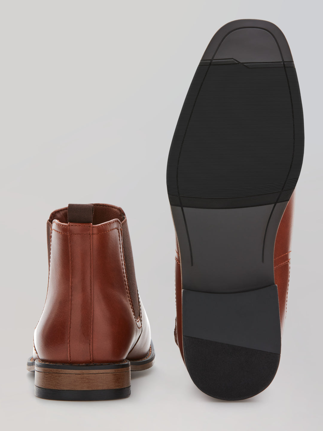 Perry Ellis Outlet Men's Portfolio Chris Boots in Cognac/brown, Size 8, Faux Leather, Solid, Regular Perry Ellis Outlet Men's Portfolio Chris Boots in Cognac/brown, Size 8, Faux Leather, Solid, Regular