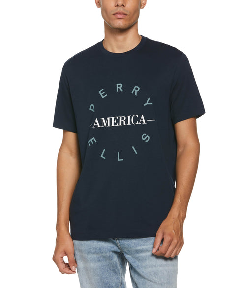 Circle Graphic T-Shirt (Dark Sapphire) 