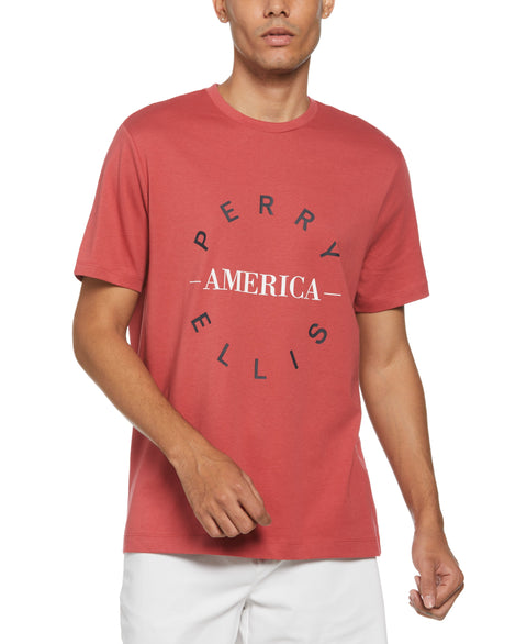 Circle Graphic T-Shirt (Garnet Rose) 