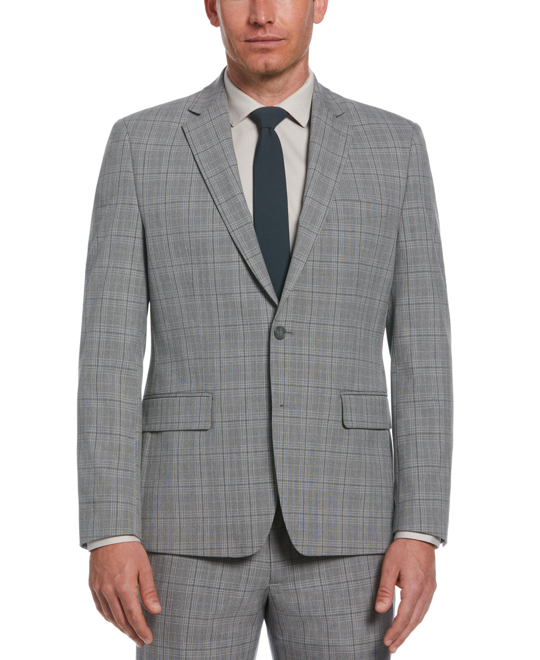 Stretch Gray Fashion Suit Jacket (Grey) 