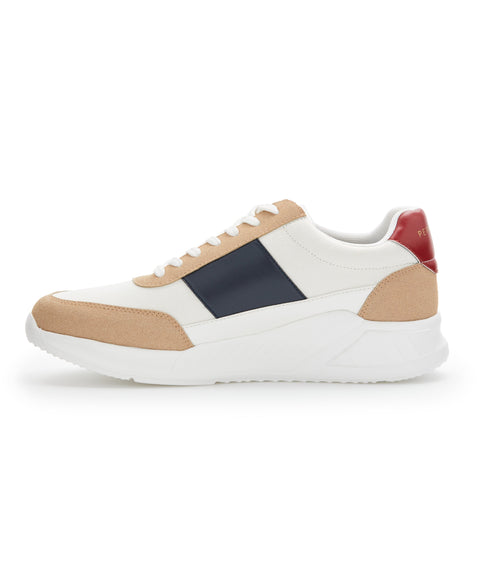 Sneaker Canvas (White/Beige/Navy/Red) 
