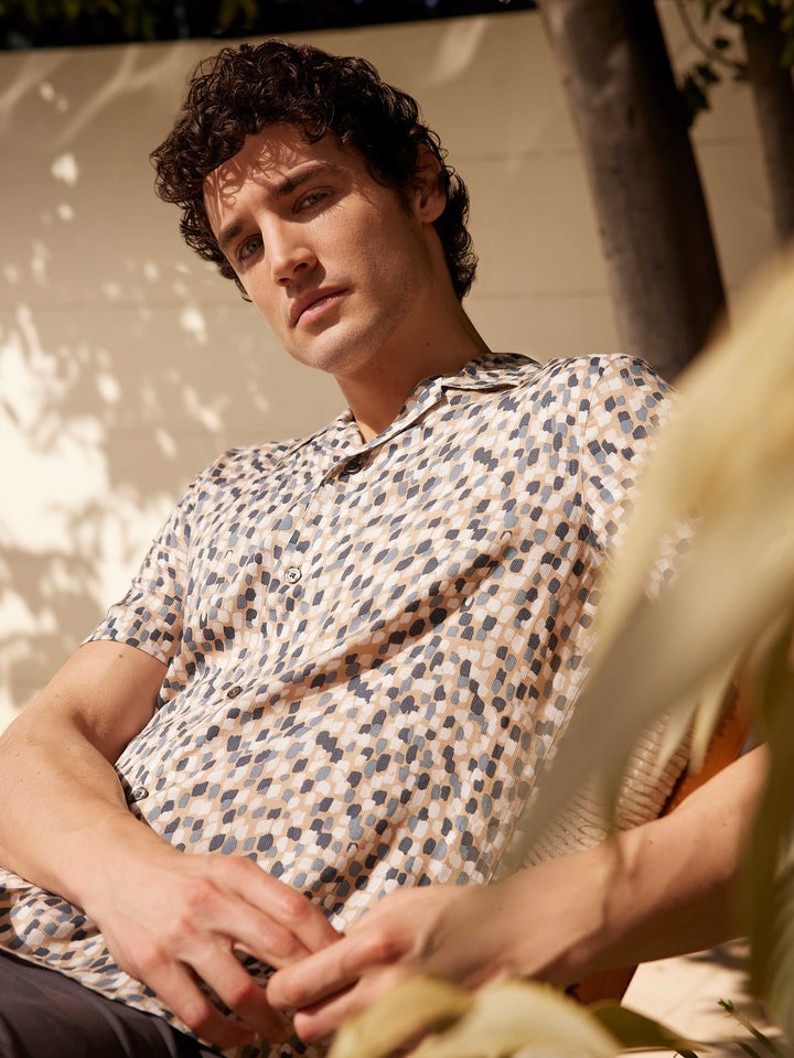 Confetti Print Camp Soft Shirt