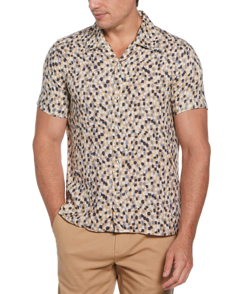 Confetti Print Camp Shirt (White Pepper) 