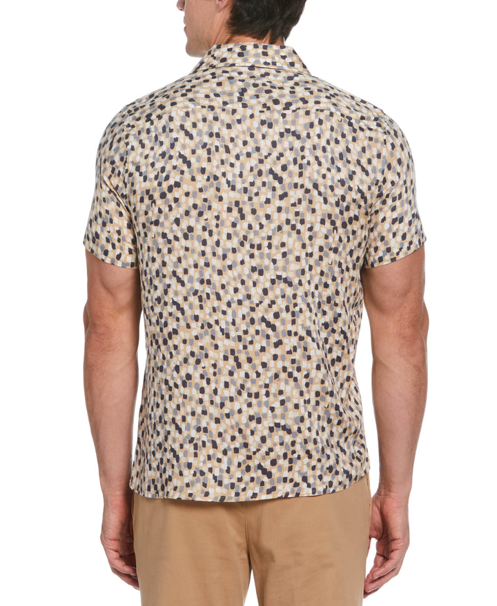 Confetti Print Camp Shirt (White Pepper) 