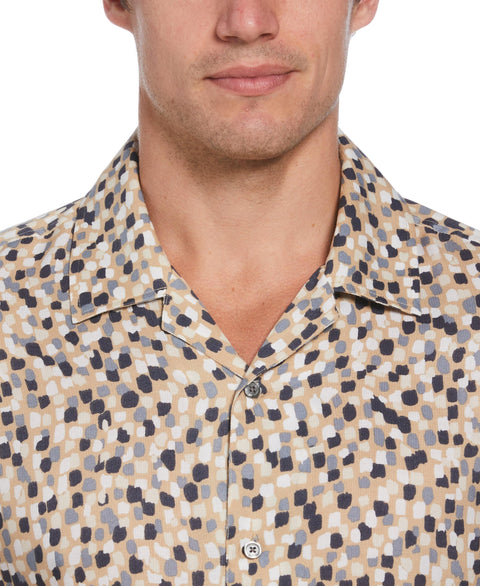 Confetti Print Camp Shirt (White Pepper) 