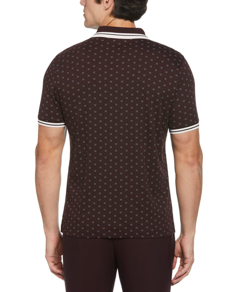 Contrast Dotted Polo (Port) 
