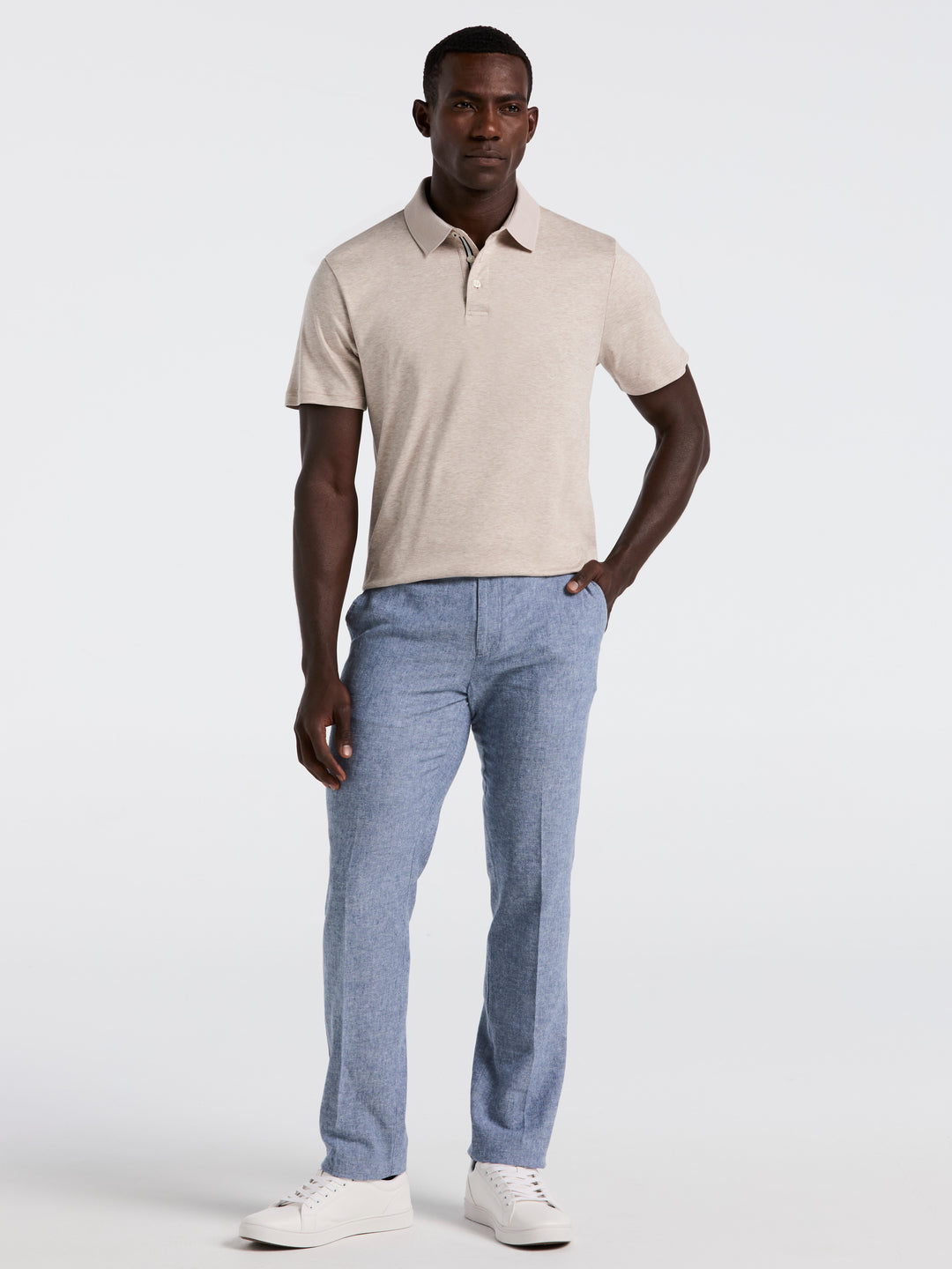 Interlock Polo Shirt (Island Fossil Heather)
