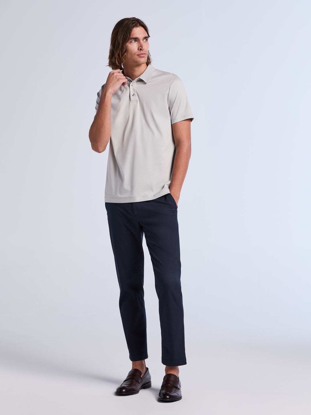 Interlock Polo Shirt (Gray Violet) 