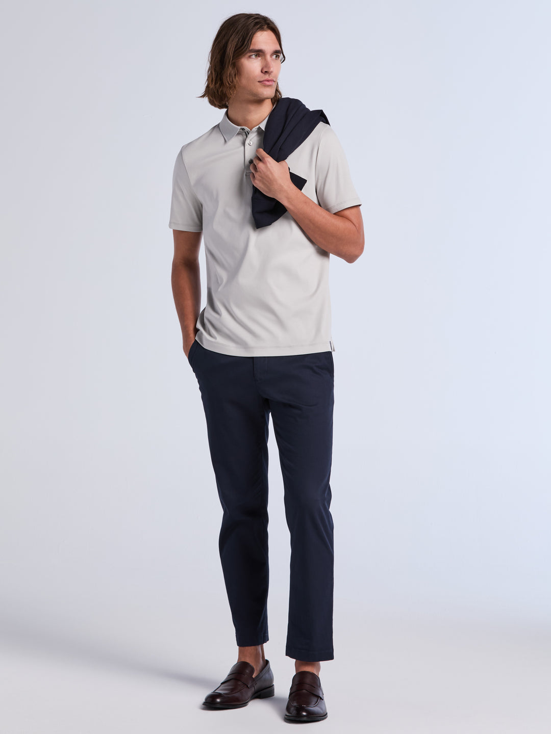 Interlock Polo Shirt (Gray Violet) 