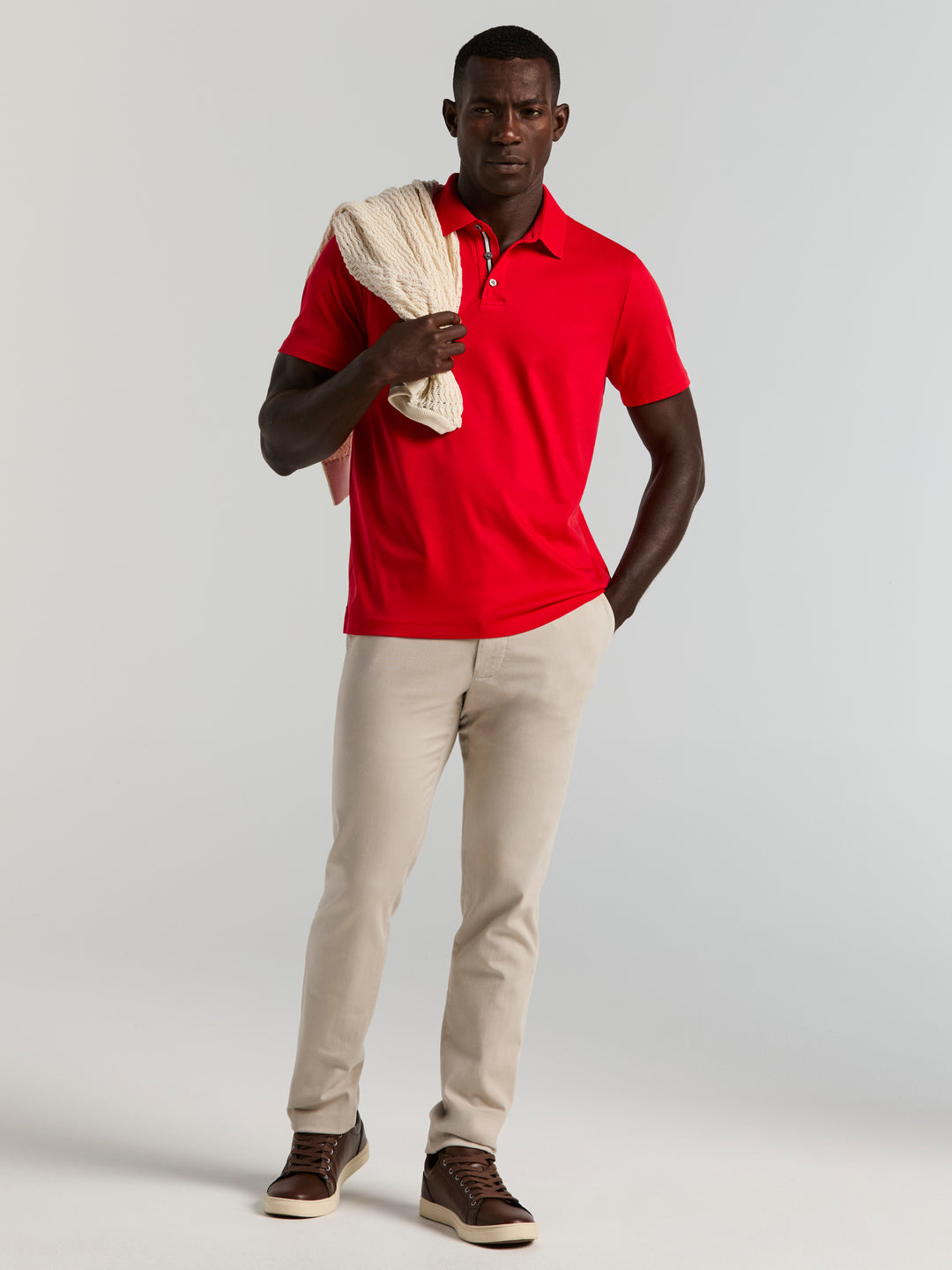 Interlock Polo Shirt (Racing Red) 