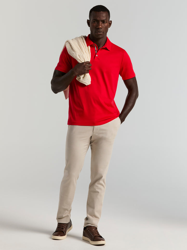 Interlock Polo Shirt (Racing Red) 