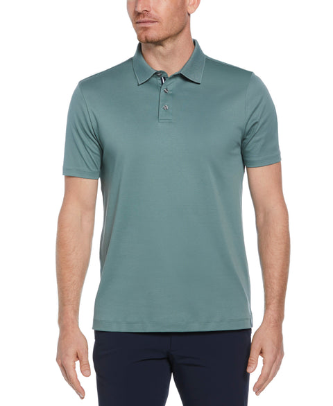 Cool Interlock Textured Polo (North Atlantic#color_north-atlantic