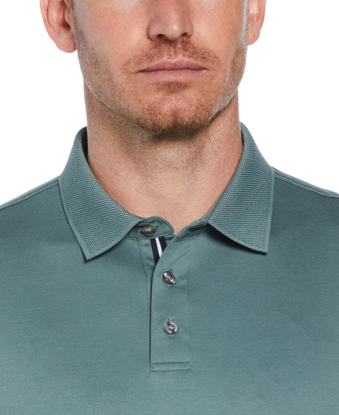 Cool Interlock Textured Polo (North Atlantic#color_north-atlantic