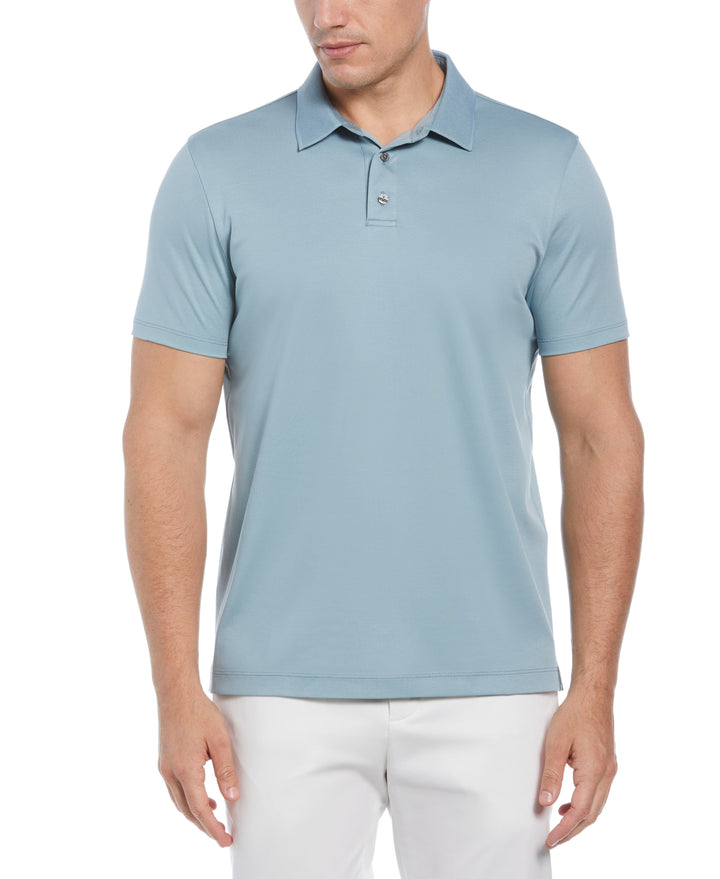 Cotton Textured Knit Polo Shirt (Citadel) 