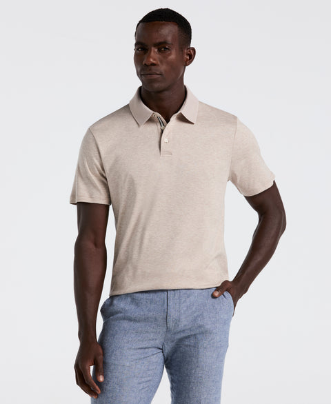 Interlock Polo Shirt (Island Fossil Htr) 
