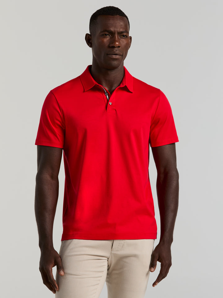 Interlock Polo Shirt (Racing Red) 