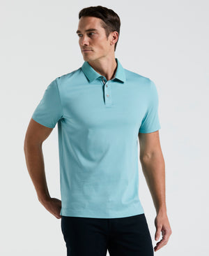 Cool Interlock Textured Polo (Reef Waters) 