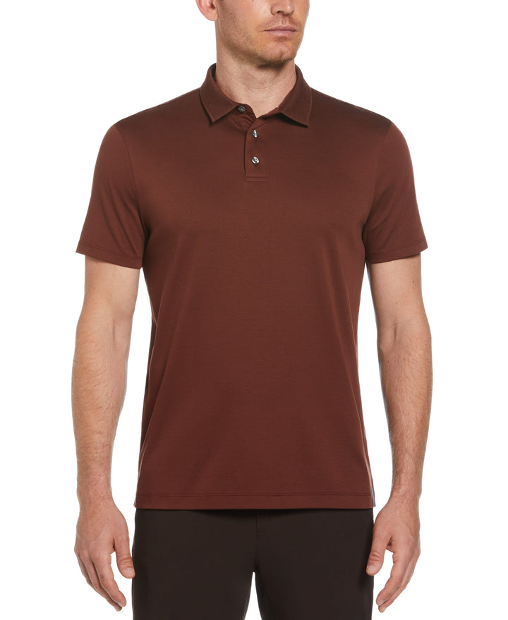 Cool Interlock Textured Collar Polo (Rum Raisin) 
