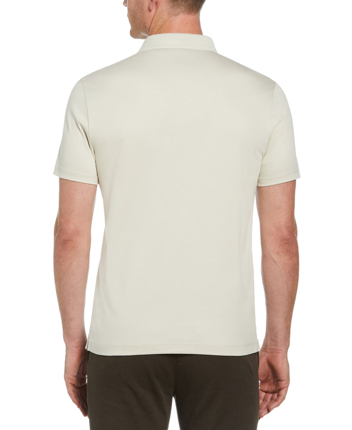 Cool Interlock Textured Collar Polo (Almond Milk) 