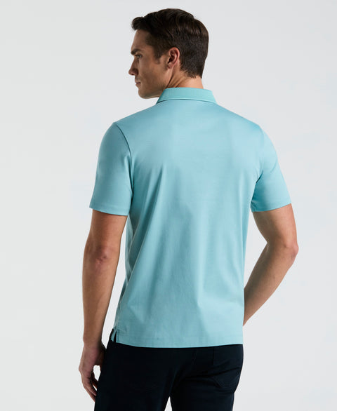 Cool Interlock Textured Polo (Reef Waters) 