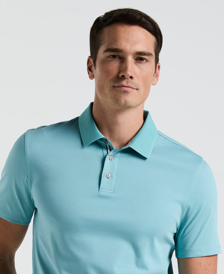 Cool Interlock Textured Polo (Reef Waters) 