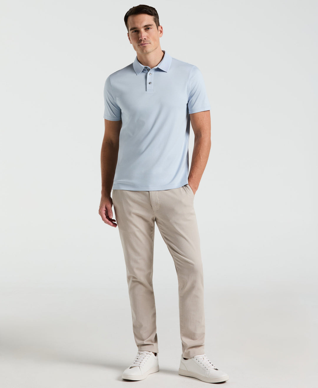 Cool Interlock Textured Polo (Kentucky Blue) 