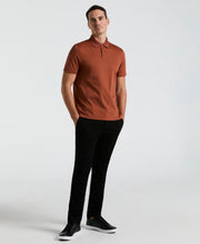 Cool Interlock Textured Polo (Rustic Brown) 