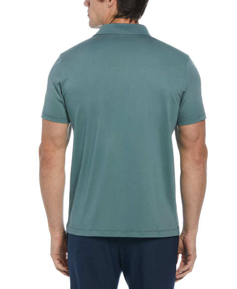 Cool Interlock Textured Collar Polo (North Atlantic) 